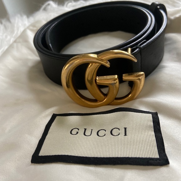 GG MARMONT LEATHER BELT WITH SHINY BUCKLE main image 7